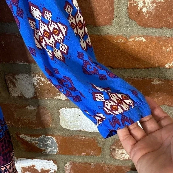 Anthropologie Maeve Blue Woodland Walk Tunic Long Sleeve Top Size 0 - Picture 5 of 9